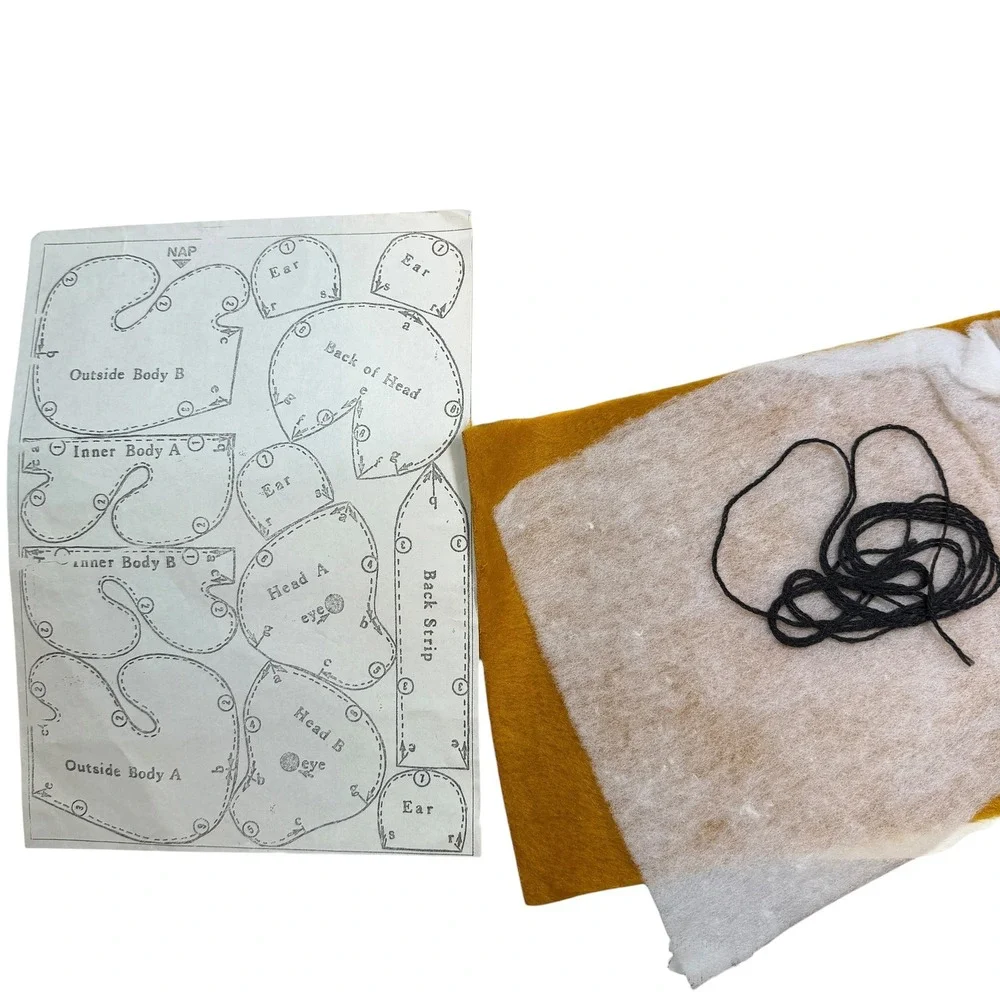 Creative Village Stitchery Teddy Bear Sewing Pattern Kit Vintage Plush‎ Craft